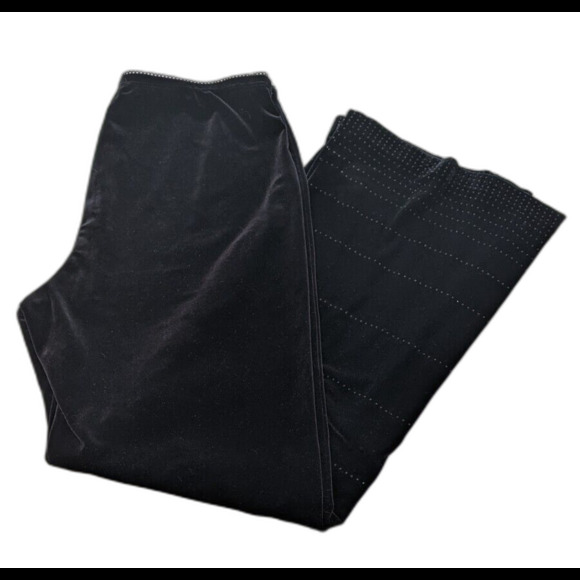 CDC Signature Collection Women's 7 BLACK Velvety STRETCH Beaded Dress Pants - Picture 2 of 10